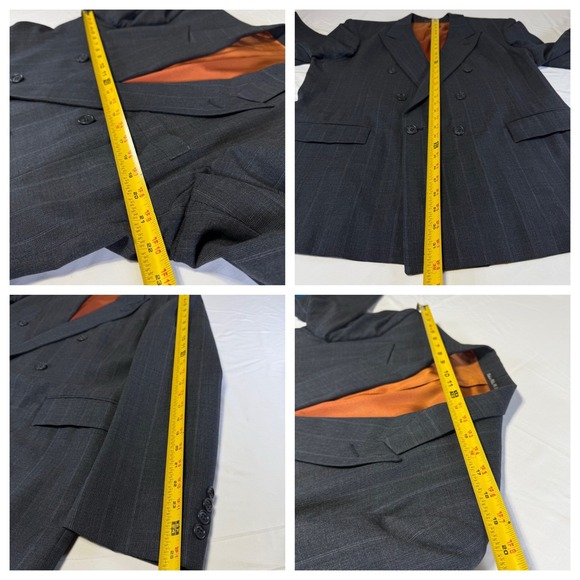 Vintage Stanley Blacker 2 Piece Suit Made in USA Classic‎ Men's Size 40R 38X29 - Picture 11 of 11